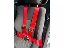 SpeedLogix 4-Point Camlock Elite Racing Harness Belt; Black with Red Stitching (Universal; Some Adaptation May Be Required)