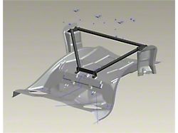 4-Point Rear Shock Tower Brace; Silver (08-23 Challenger)