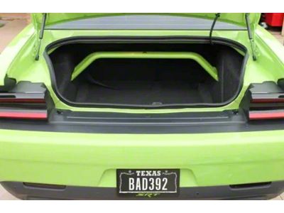 SpeedLogix Arched 2-Point Rear Shock Tower Brace; Mantis Green (08-23 Challenger)