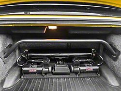 Arched 2-Point Rear Shock Tower Brace; Black Wrinkle (08-23 Challenger)
