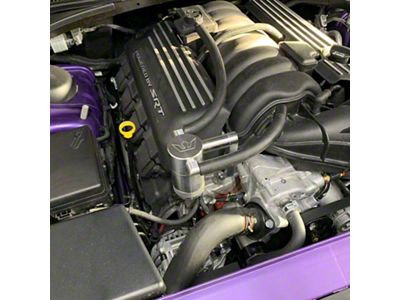 SpeedLogix Oil Catch Can; Semi-Gloss Black (12-23 6.4L HEMI Charger w/o Shaker Hood)