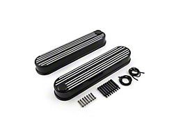 Speedmaster Ball Milled Aluminum Valve Covers without Coil Mounts; Black (98-02 5.7L Camaro; 10-15 6.2L Camaro)