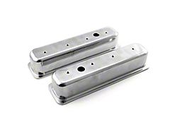 Speedmaster Tall Center Bolt Aluminum Plain Valve Covers with Holes; Polished (93-97 V8 Camaro)