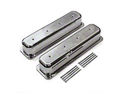 Speedmaster Tall Center Bolt Aluminum Valve Covers without Holes; Polished (93-97 V8 Camaro)