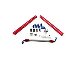 Speedmaster Billet Aluminum Fuel Injector Rail Kit; Red (97-04 Corvette C5; 05-07 6.0L Corvette C6)