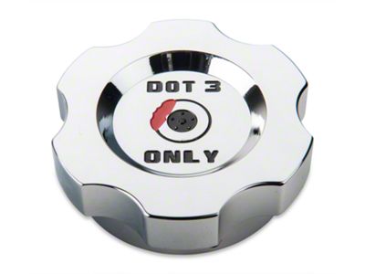 SpeedForm Modern Billet Brake Fluid Cap Cover; Chrome (05-14 Mustang, Excluding 13-14 GT500)