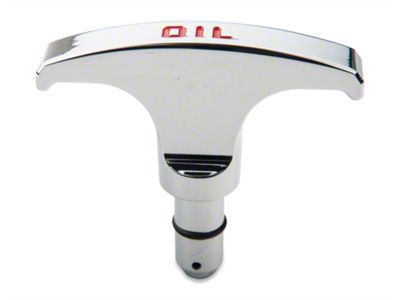 SpeedForm Modern Billet Oil Dipstick Handle; Chrome (05-23 Mustang GT)