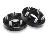SR Performance 25mm Hubcentric Wheel Spacers; Black (15-25 Mustang)