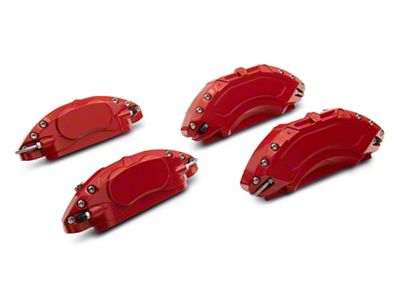 SR Performance Brake Caliper Covers; Red; Front and Rear (2011 Challenger SE; 11-14 Challenger R/T w/ Single Piston Front Calipers; 12-23 Challenger SXT w/ Single Piston Front Calipers)