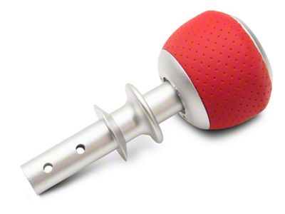 SR Performance Automatic Shifter Handle; Red Leather (15-24 Mustang, Excluding GT500)