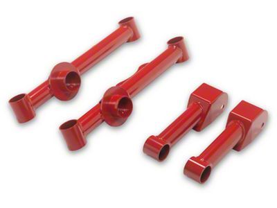 SR Performance Rear Upper and Lower Control Arms; Red (79-04 Mustang, Excluding 99-04 Cobra)