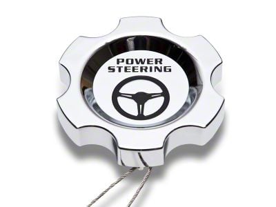 SpeedForm Modern Billet Power Steering Cap; Chrome (96-04 V8 Mustang)