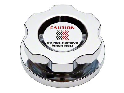 SpeedForm Modern Billet Radiator Cap Cover; Chrome (96-04 Mustang GT, Cobra)