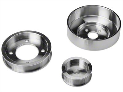 SR Performance Underdrive Pulleys; Polished (94-95 5.0L Mustang)