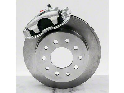 SSBC-USA 4-Wheel Disc Brake Conversion Kit with 5-Lug Moser Axles and Cross-Drilled/Slotted Rotors; Zinc Calipers (87-92 Mustang)