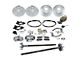 SSBC-USA 4-Wheel Disc Brake Conversion Kit with 5-Lug Moser Axles and Cross-Drilled/Slotted Rotors; Zinc Calipers (87-92 Mustang)
