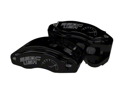 SSBC-USA R6-Redline Front 6-Piston Direct Fit Caliper and Semi-Metallic Brake Pad Upgrade Kit; Black Calipers (15-23 Mustang GT w/o Performance Pack, EcoBoost w/ Performance Pack)