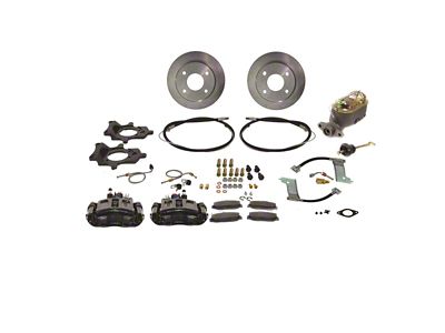 SSBC-USA Rear Drum to Disc Brake Conversion Kit; Black Calipers (1993 Mustang)