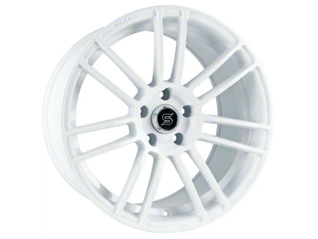 Stage Wheels Belmont White Wheel; 18x9.5 (10-14 Mustang GT w/o Performance Pack, V6)