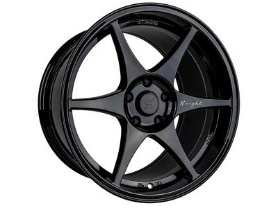 Stage Wheels Knight Black Wheel; 18x9.5; 12mm Offset (99-04 Mustang)