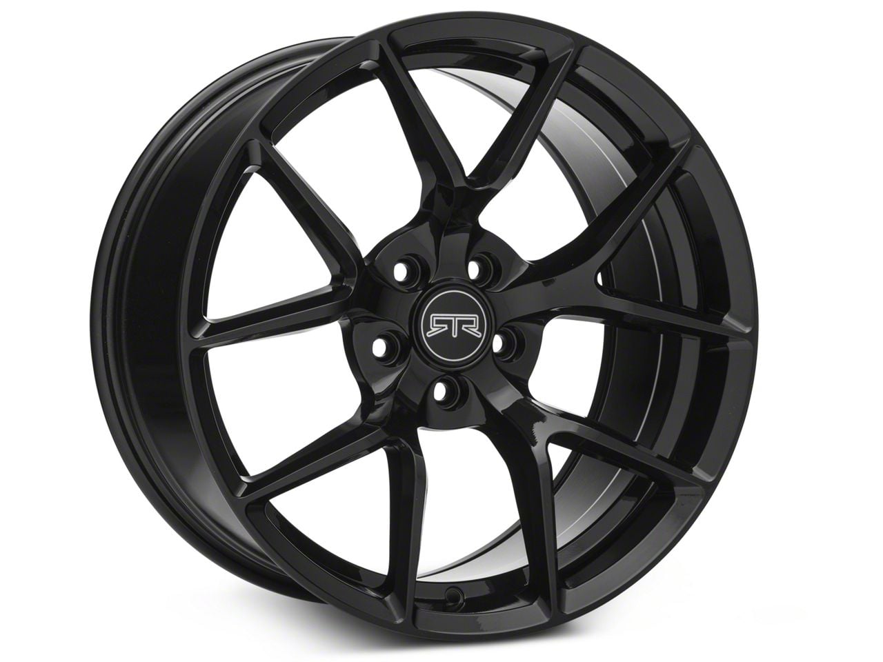 Mustang Staggered RTR Tech 5 Gloss Black Wheel and NITTO NT555 G2