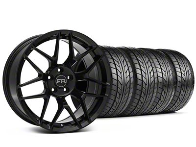 Staggered RTR Tech 7 Gloss Black Wheel and NITTO NT555 G2 Tire Kit; 19x9.5/10.5 (15-23 Mustang GT, EcoBoost, V6)