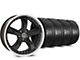 Staggered Shelby Razor Black Wheel and Mickey Thompson Street Comp Tire Kit; 20-Inch (15-23 Mustang GT, EcoBoost, V6)
