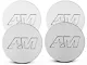 AmericanMuscle Center Cap Kit; Stainless (Fits AmericanMuscle Branded Wheels Only)