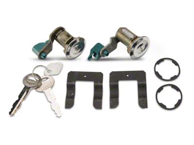 Door Lock Set; Stainless Steel (90-93 Mustang)