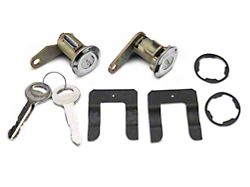 OPR Door Lock Set; Stainless Steel (81-89 Mustang)