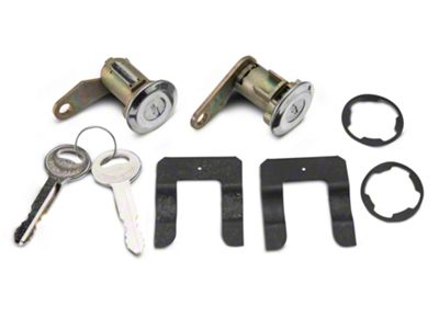 Door Lock Set; Stainless Steel (81-89 Mustang)