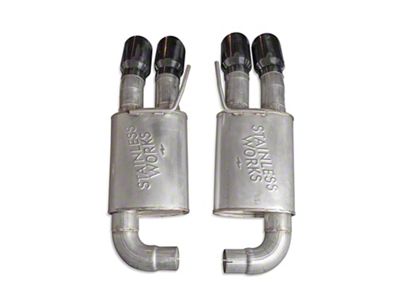 Stainless Works Legend Series Axle-Back Exhaust with Black Tips (18-23 Mustang GT w/o Active Exhaust)