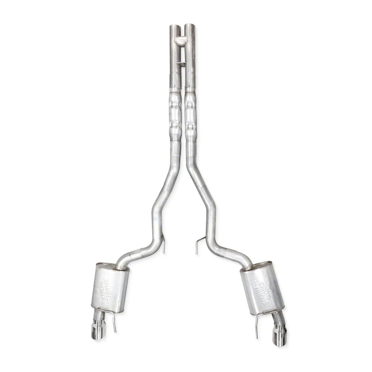Stainless Works Legend Series Cat-Back Exhaust with H-Pipe; Factory Connect (2024 Mustang GT Fastback w/o Active Exhaust)