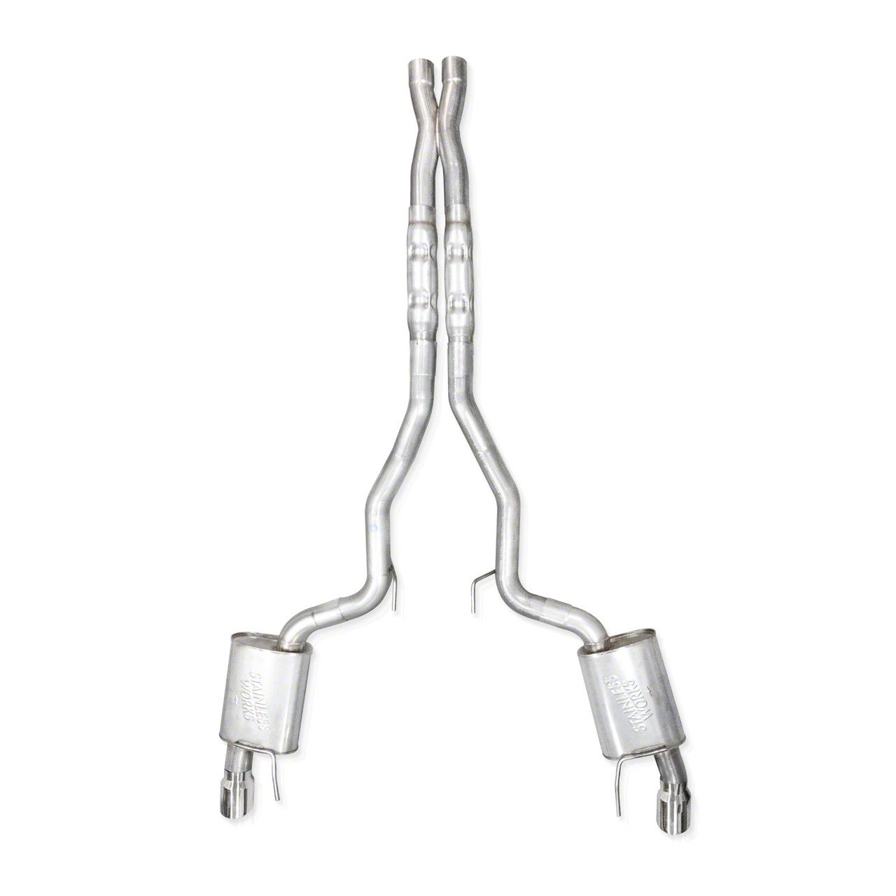 Stainless Works Legend Series Cat-Back Exhaust with X-Pipe; Performance Connect (2024 Mustang GT Fastback w/o Active Exhaust)