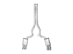 Stainless Works Redline Series Cat-Back Exhaust with H-Pipe and Quad Tips; Factory Connect (24-25 Mustang GT Fastback w/ Active Exhaust, Dark Horse)