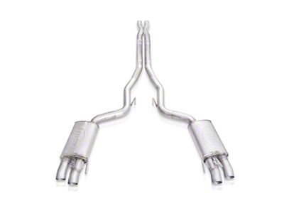 Stainless Works Redline Series Cat-Back Exhaust with X-Pipe; Factory Connect (15-20 Mustang GT350)