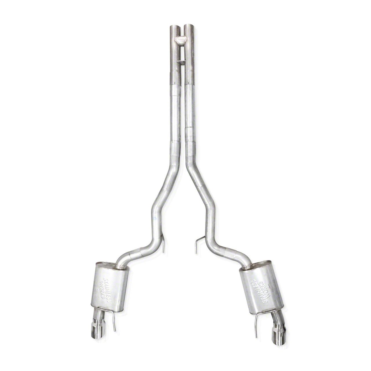 Stainless Works Redline Series Cat-Back Exhaust with X-Pipe; Performance Connect (2024 Mustang GT Fastback w/o Active Exhaust)