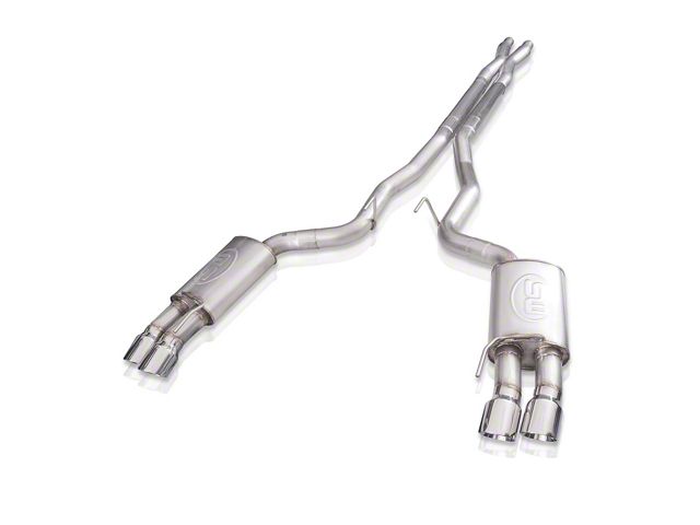 Stainless Works Redline Series Cat-Back Exhaust with X-Pipe; Factory Connect (18-23 Mustang GT Fastback w/o Active Exhaust)