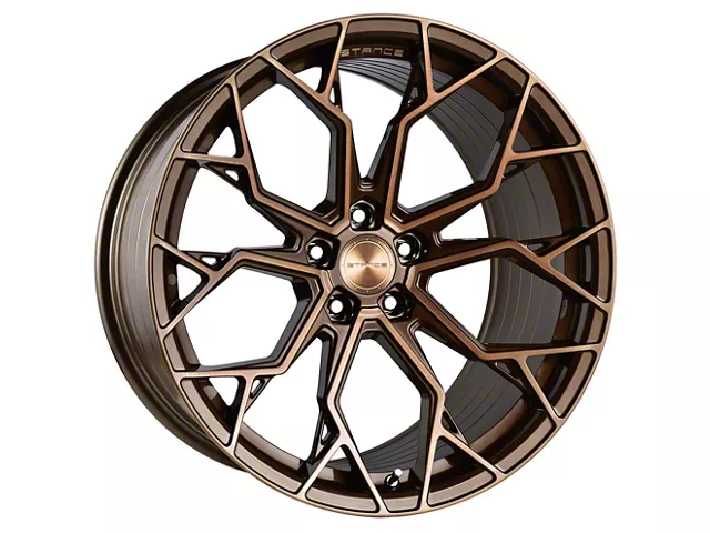 Stance Wheels SF10 Brushed Dual Bronze Wheel; Rear Only; 20x11 (15-23 Mustang GT, EcoBoost, V6)
