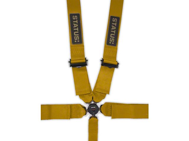 Status: 5-Point Camlock Harness; Gold (Universal; Some Adaptation May Be Required)