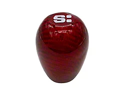 Status: Shift Knob for M8x1.25, M10x1.25 and M12x1.25 Pitch Threads; Red Carbon Fiber (Universal; Some Adaptation May Be Required)