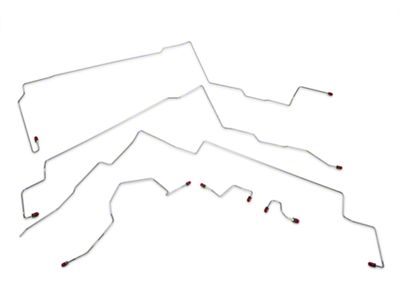 Steel Brake Line Kit; Front (96-98 Mustang GT w/ ABS)