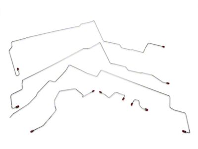 OPR Steel Brake Line Kit; Front (96-98 Mustang GT w/ ABS)