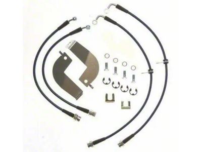 Stifflers Clear Stainless Steel Brake Hose Kit; Front (99-04 Mustang, Excluding Cobra)