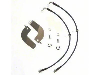 Stifflers Clear Stainless Steel Brake Hose Kit; Rear (99-04 Mustang, Excluding Cobra)