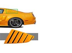 Stillen Side Window Louvers; Unpainted (10-14 Mustang Coupe)