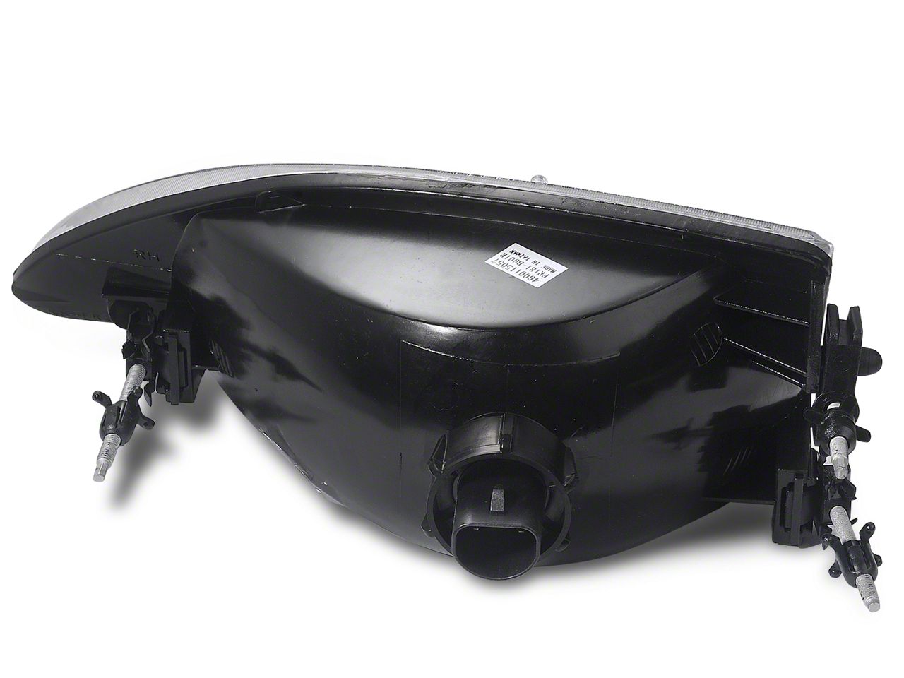 Mustang Stock Replacement Headlights; Chrome Housing; Clear