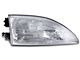 Stock Replacement Headlights; Chrome Housing; Clear Lens (94-98 Mustang)