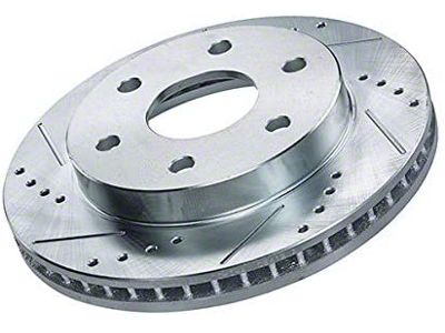 StopTech Sport Drilled and Slotted Rotor; Rear Driver Side (10-15 Camaro SS; 12-24 Camaro ZL1)