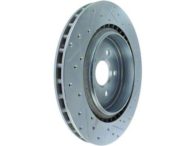 StopTech Sport Drilled and Slotted Rotor; Rear Passenger Side (10-15 Camaro SS; 12-24 Camaro ZL1)